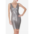 Silver Hot Foil Bandage Dress